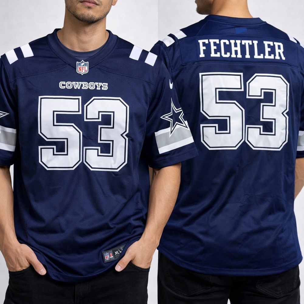 Nike Dallas Cowboys custom FECHTLER‎ #53 NFL On Field fan Jersey men’s size XL